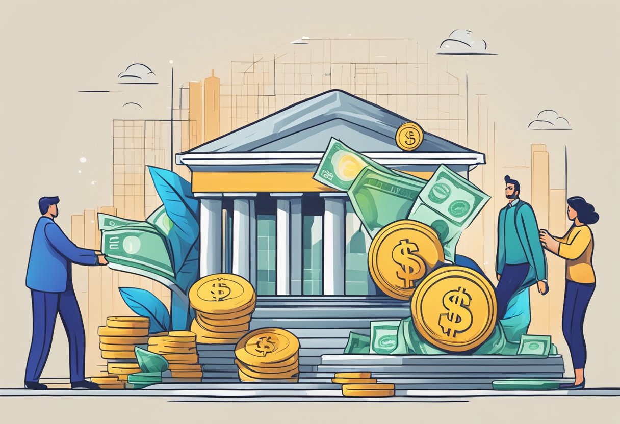 A person confidently deposits money into a momentum money lender account, symbolizing effective financial management