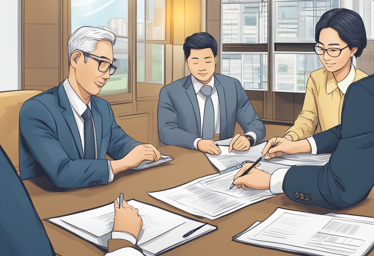A person signing a loan agreement with a trusted money lender in Singapore