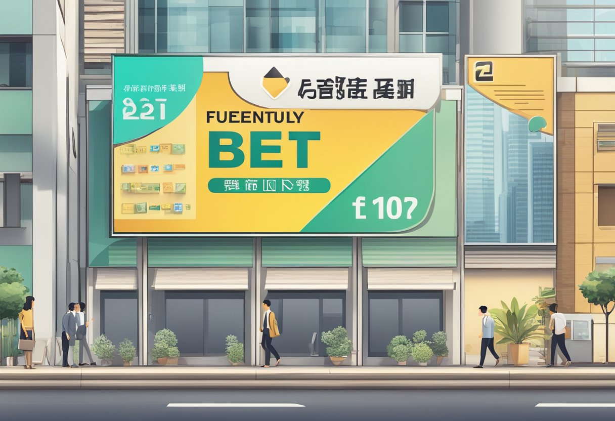A signboard with "Frequently Asked Questions" and "Best License Money Lender in Singapore" displayed prominently