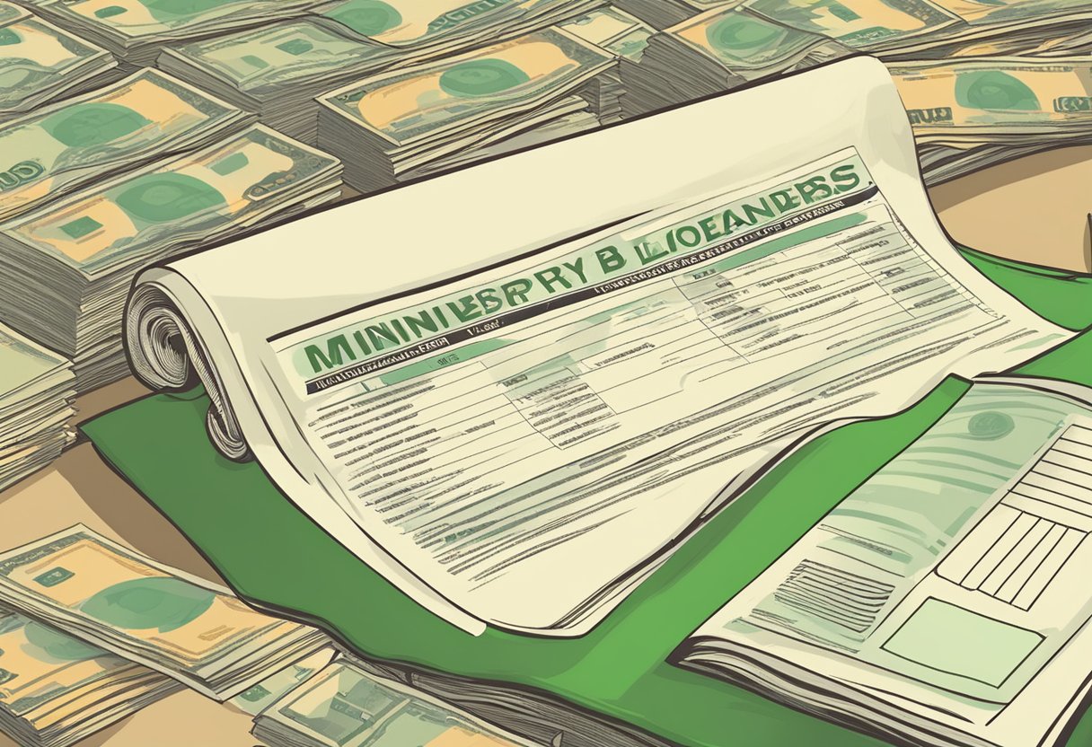 The Ministry of Law's list of licensed moneylenders is displayed prominently, with a shield symbolizing protection against unauthorized lenders