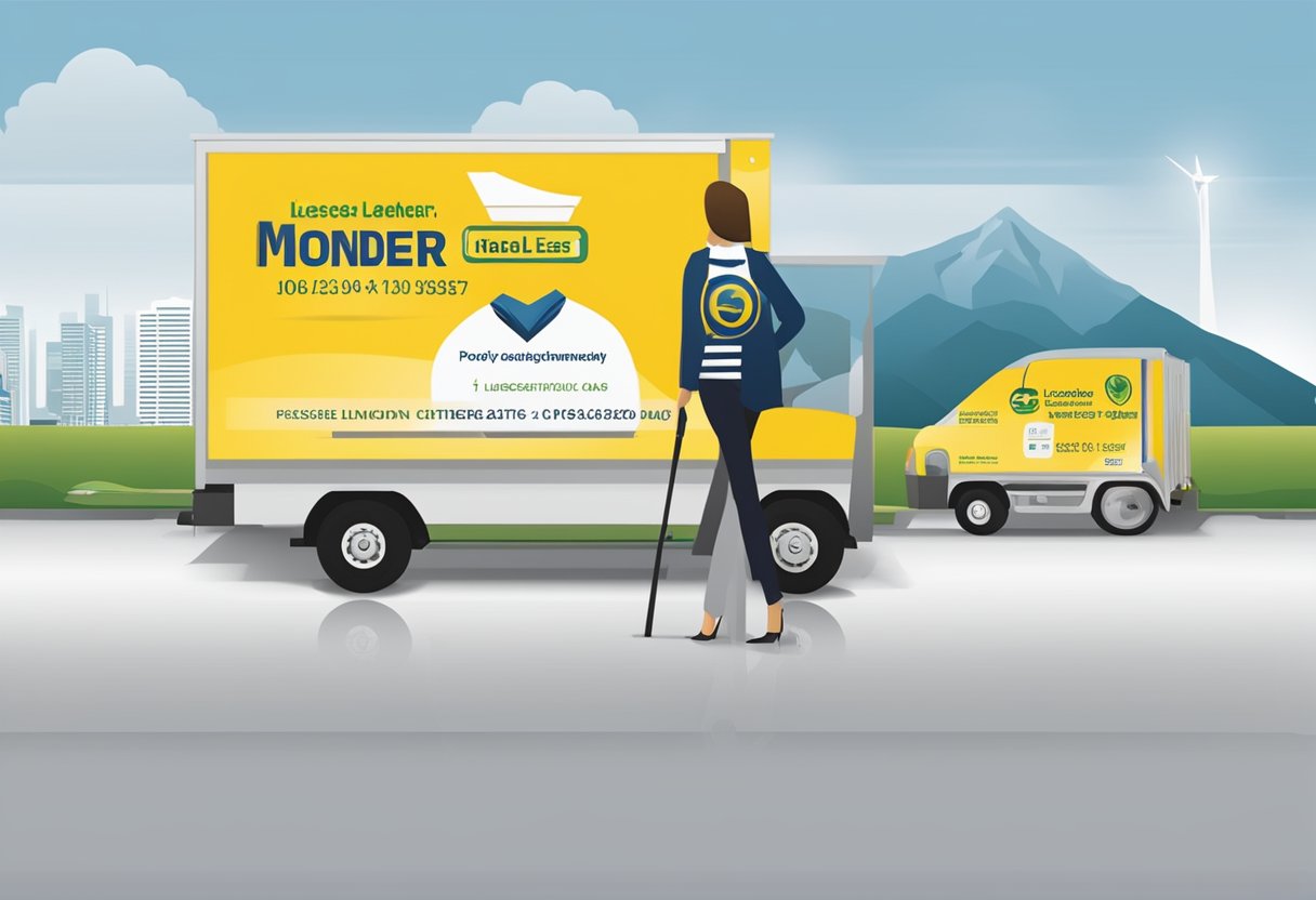 A licensed money lender's logo and contact information displayed prominently on a clean and professional-looking advertisement