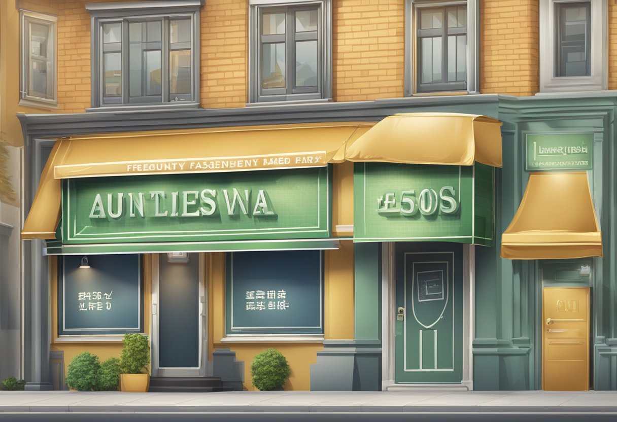 A signboard with "Frequently Asked Questions" and a logo of a sincere money lender