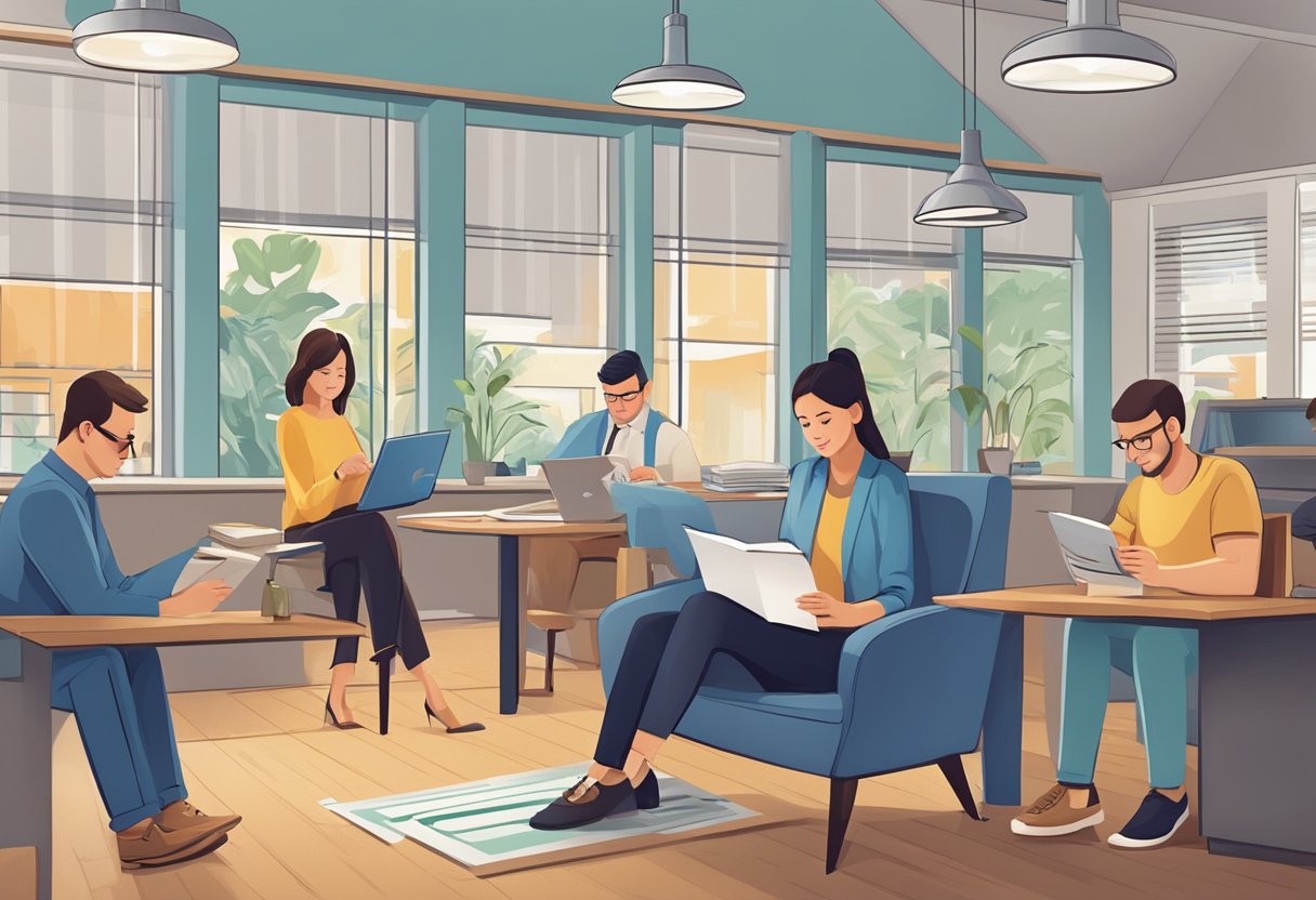 Customers reading and rating FAQ section on capital money lender website