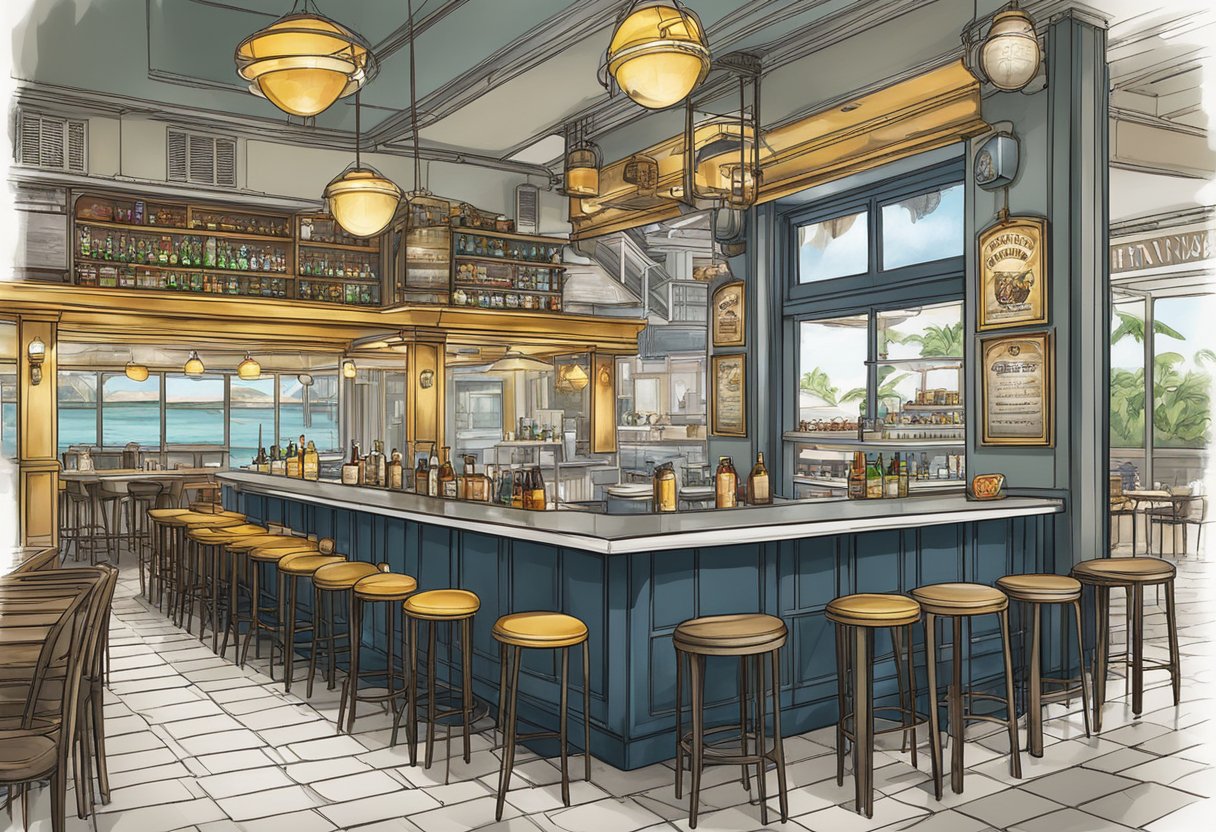 The menu showcases the Boiler Seafood Bar & Beer Esplanade in Singapore