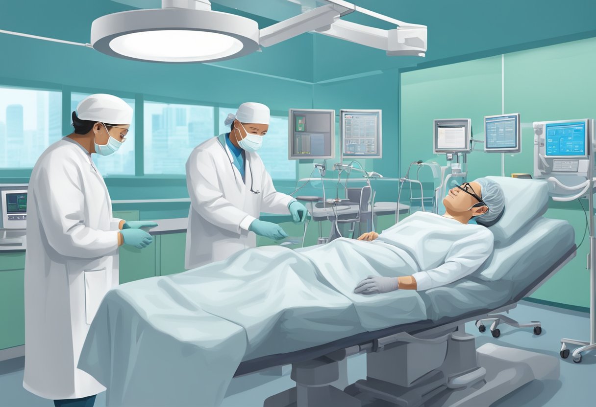 A heart surgeon in Singapore answering questions in a hospital setting