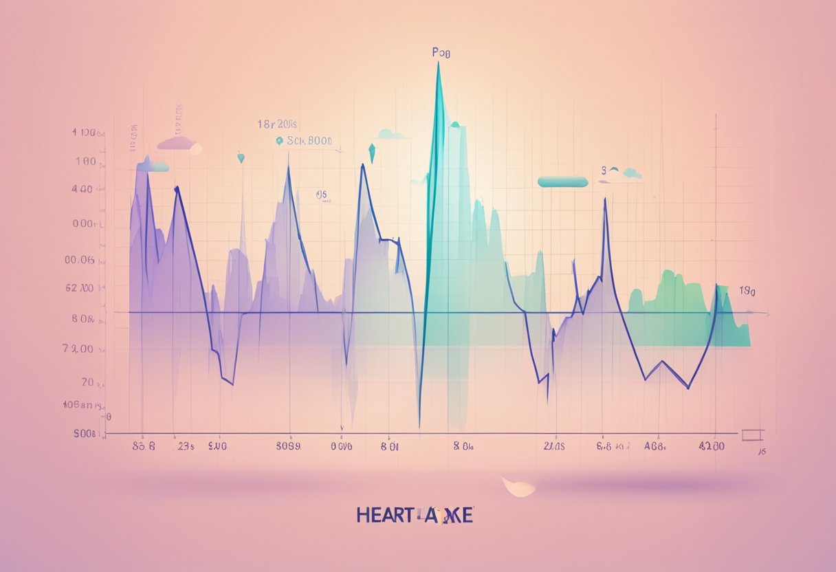 A line graph showing heart rate fluctuations with labeled axes and FAQ banner