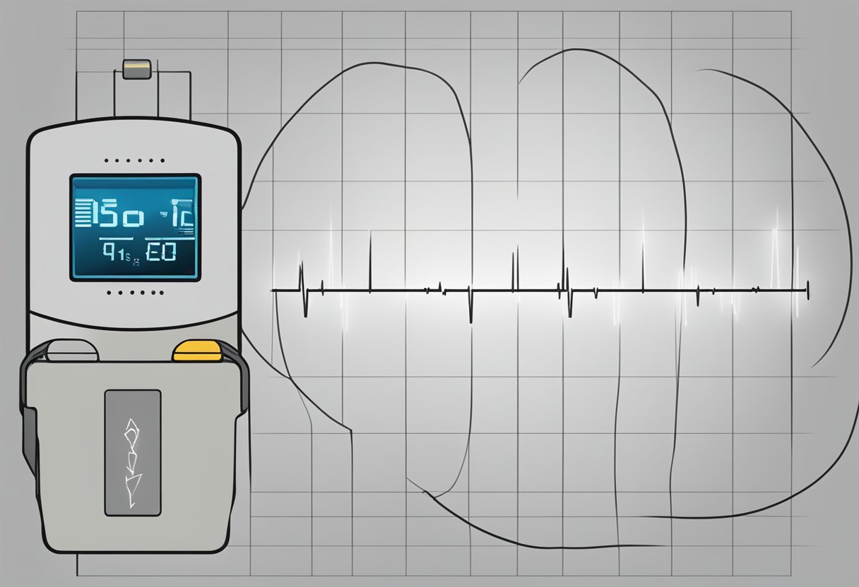 A woman's heart rate monitor displays a steady resting rate