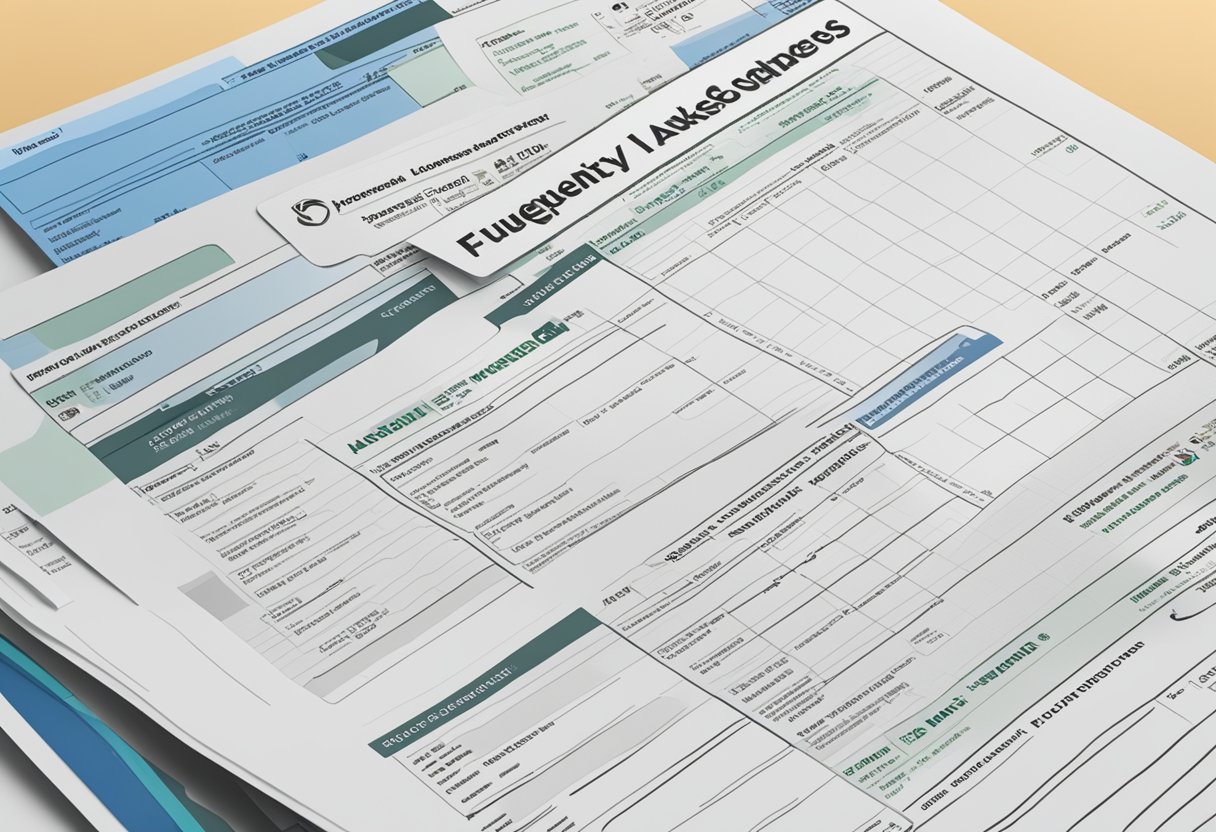 A stack of papers labeled "Frequently Asked Questions" with a list of the top 10 licensed money lenders in Singapore