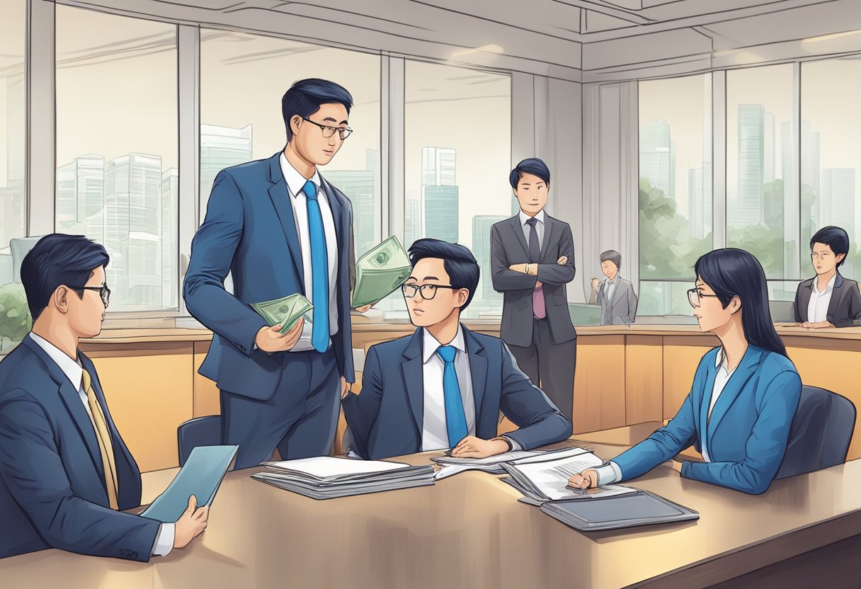 Money lenders in Singapore actively negotiate loan cases
