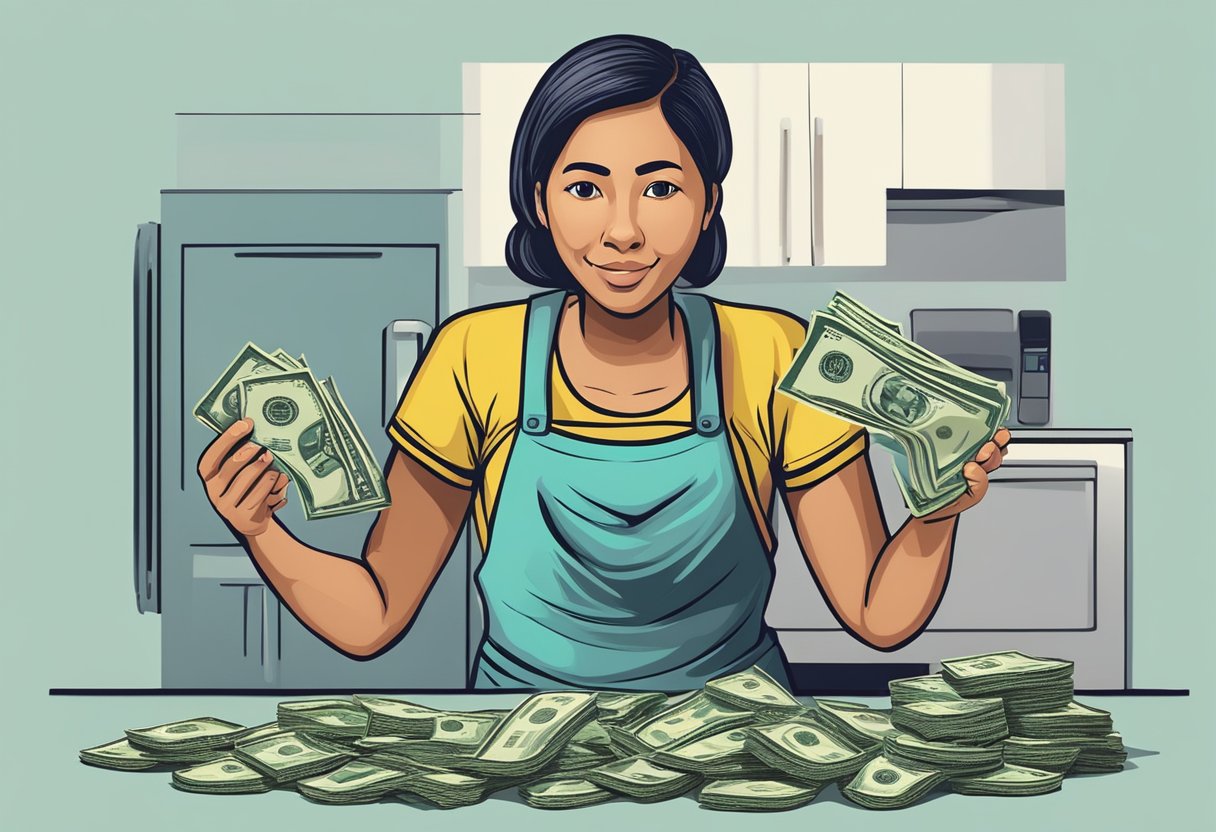 A domestic worker receives support from illegal money lenders