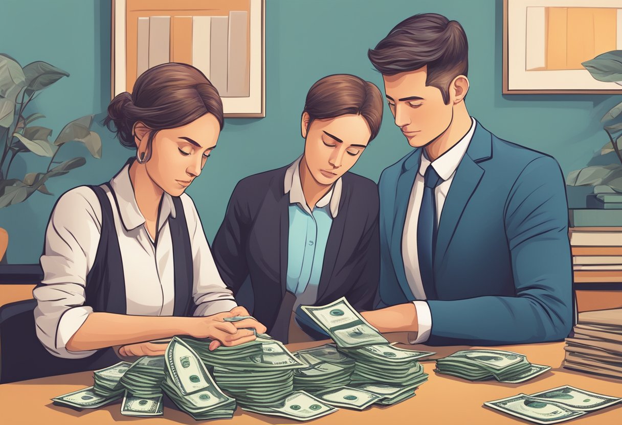 People ponder loan options, comparing money lender and bank