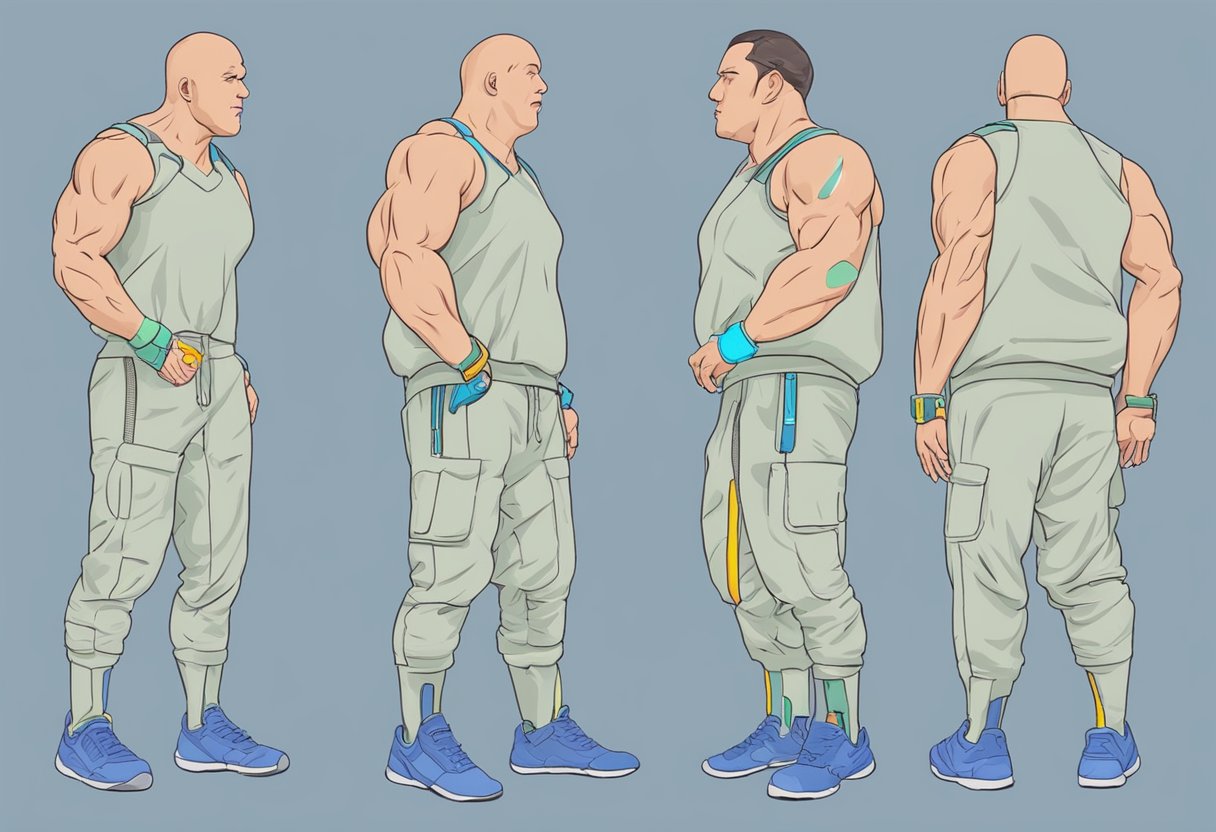 A figure coughs, heart rate monitor spikes