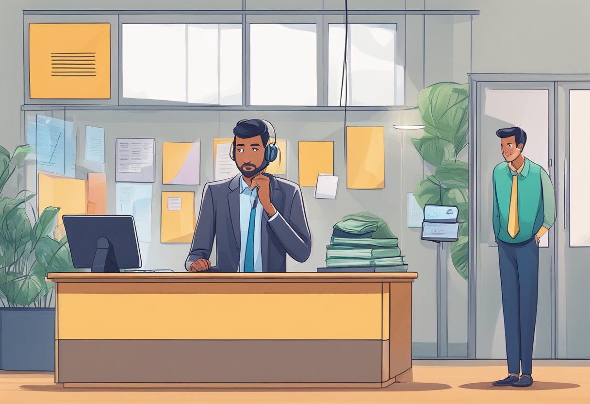 A person receives a suspicious phone call offering quick loans. They hang up and report the scam to the authorities