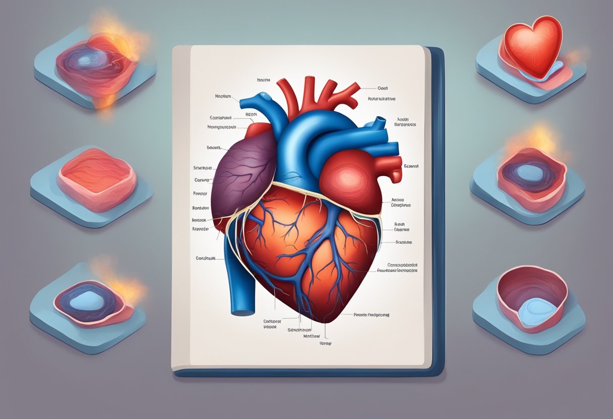 A heart with stiffened ventricles struggles to relax and fill with blood, causing increased pressure in the heart's chambers