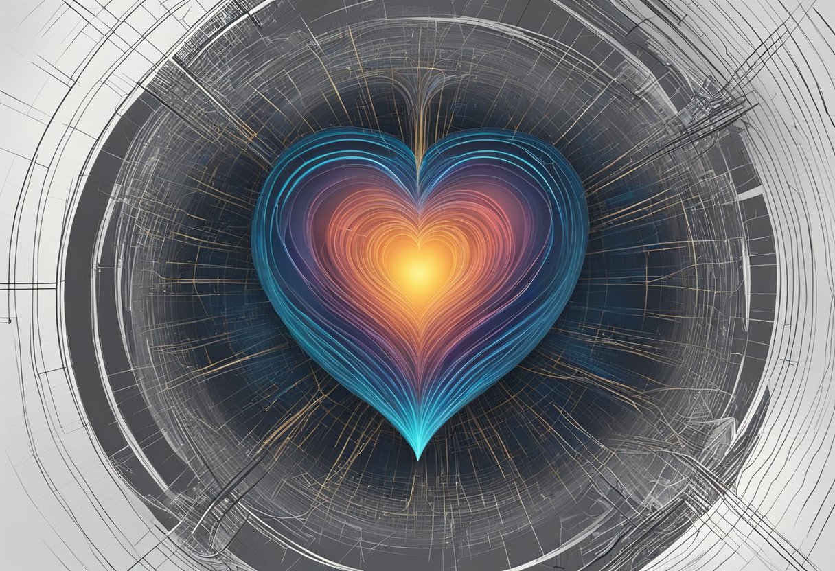 A heart lies still, surrounded by darkness, its rhythmic pulse silenced