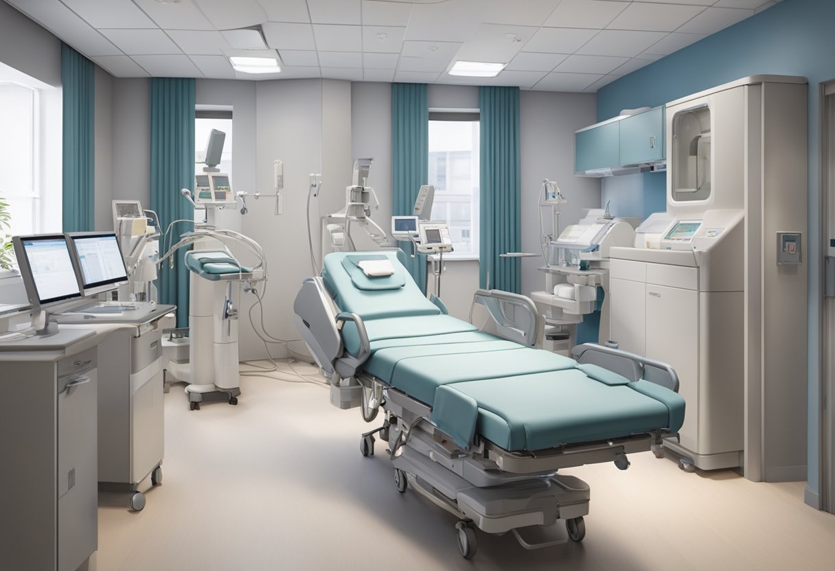 The Harley Street Heart & Vascular Centre bustles with patients and staff, with state-of-the-art equipment and modern decor