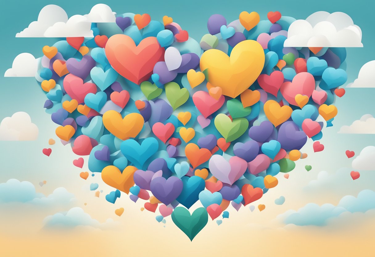 A heart surrounded by question marks, with a cloud of uncertainty and a path leading towards better outcomes