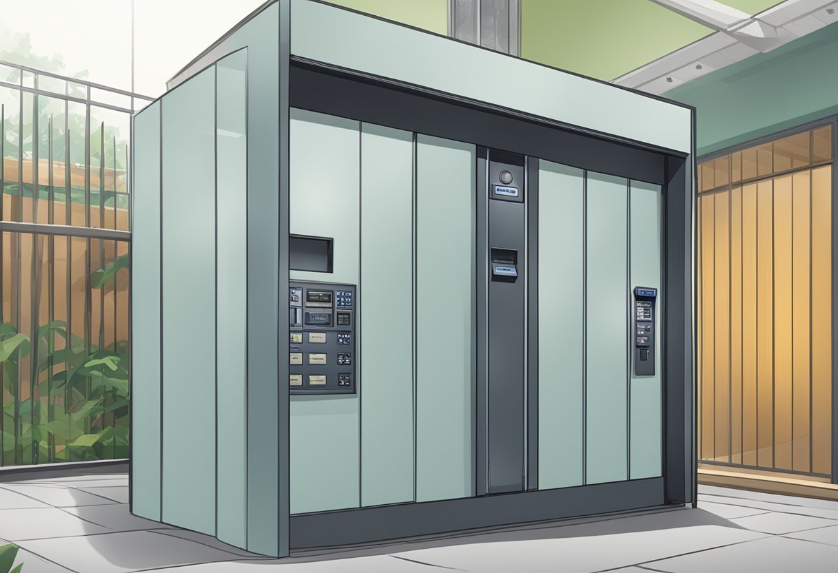 A secure vault with a list of licensed money lenders in Tampines, protected by a vigilant security system