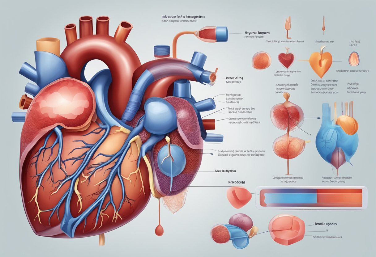 A heart slowly weakens, unable to pump effectively. Blood backs up, causing fluid buildup in lungs and legs