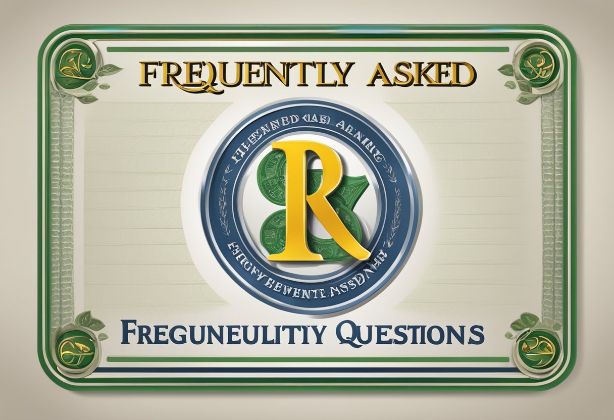 A sign reading "Frequently Asked Questions" banned from licensed money lender, with a symbol of blessed grace