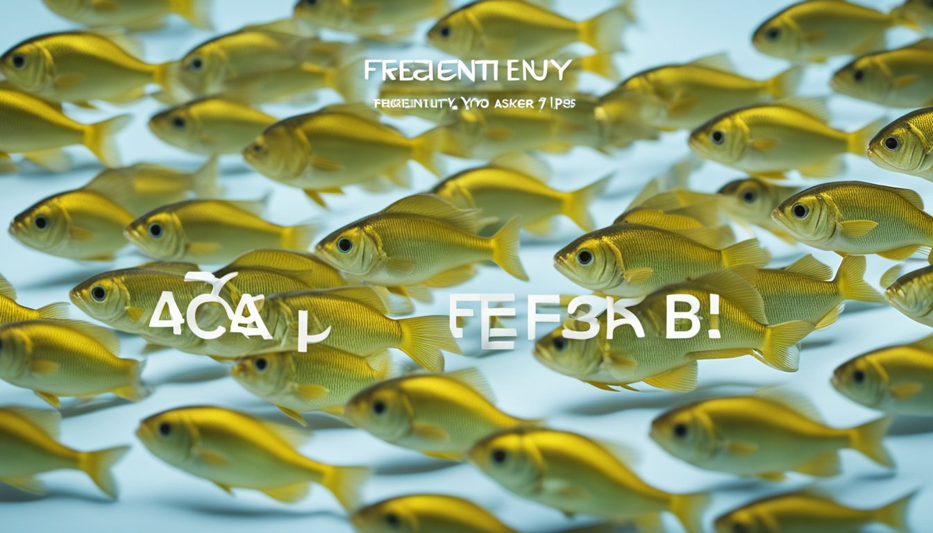 A whole tuyo fish surrounded by text "Frequently Asked Questions" in bold font