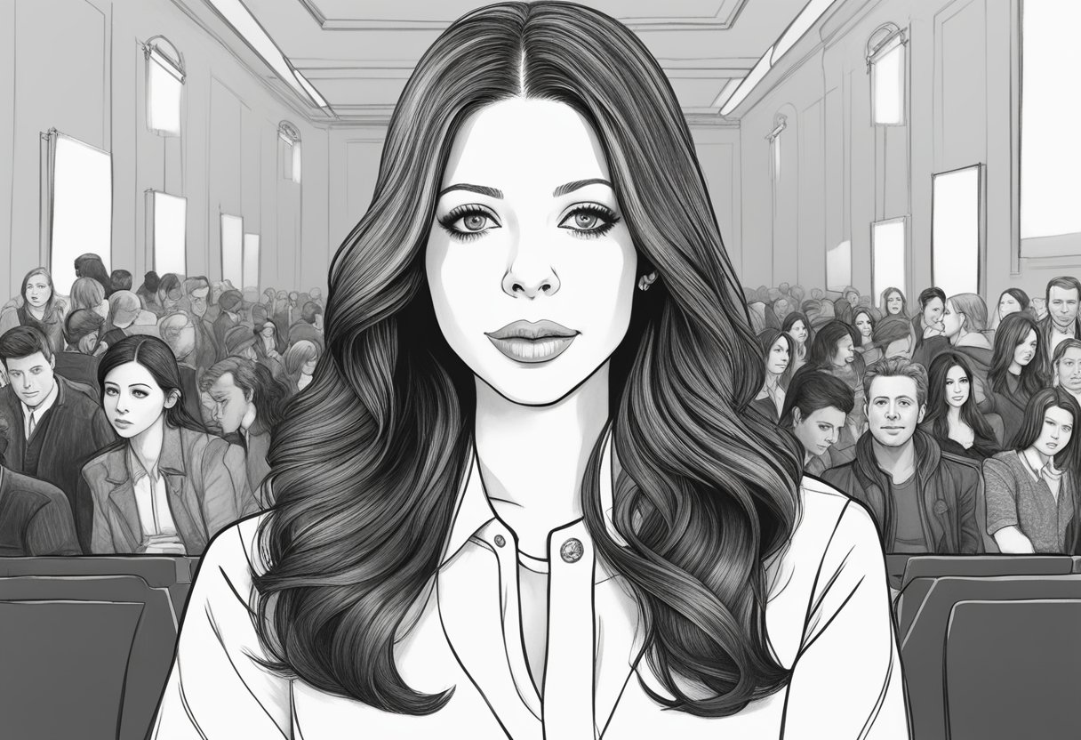 Michelle Trachtenberg's early career and rise to fame depicted through a series of auditions, script readings, and red carpet events