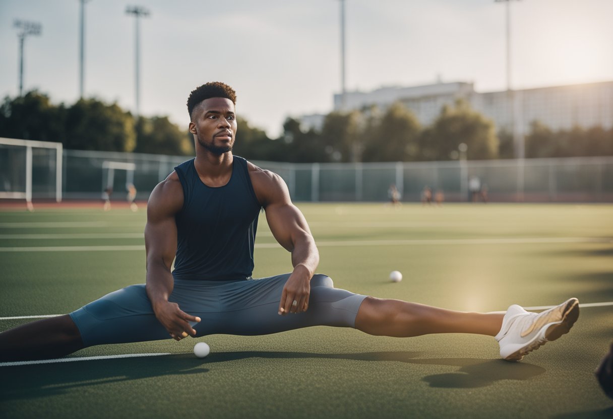 Athletes visualizing success, using positive self-talk, and practicing mindfulness during training sessions