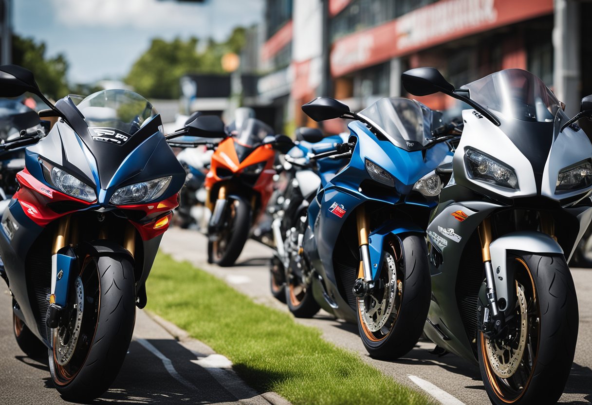 A lineup of sport bikes under 5K, with a "Top Picks for Reliability" banner above