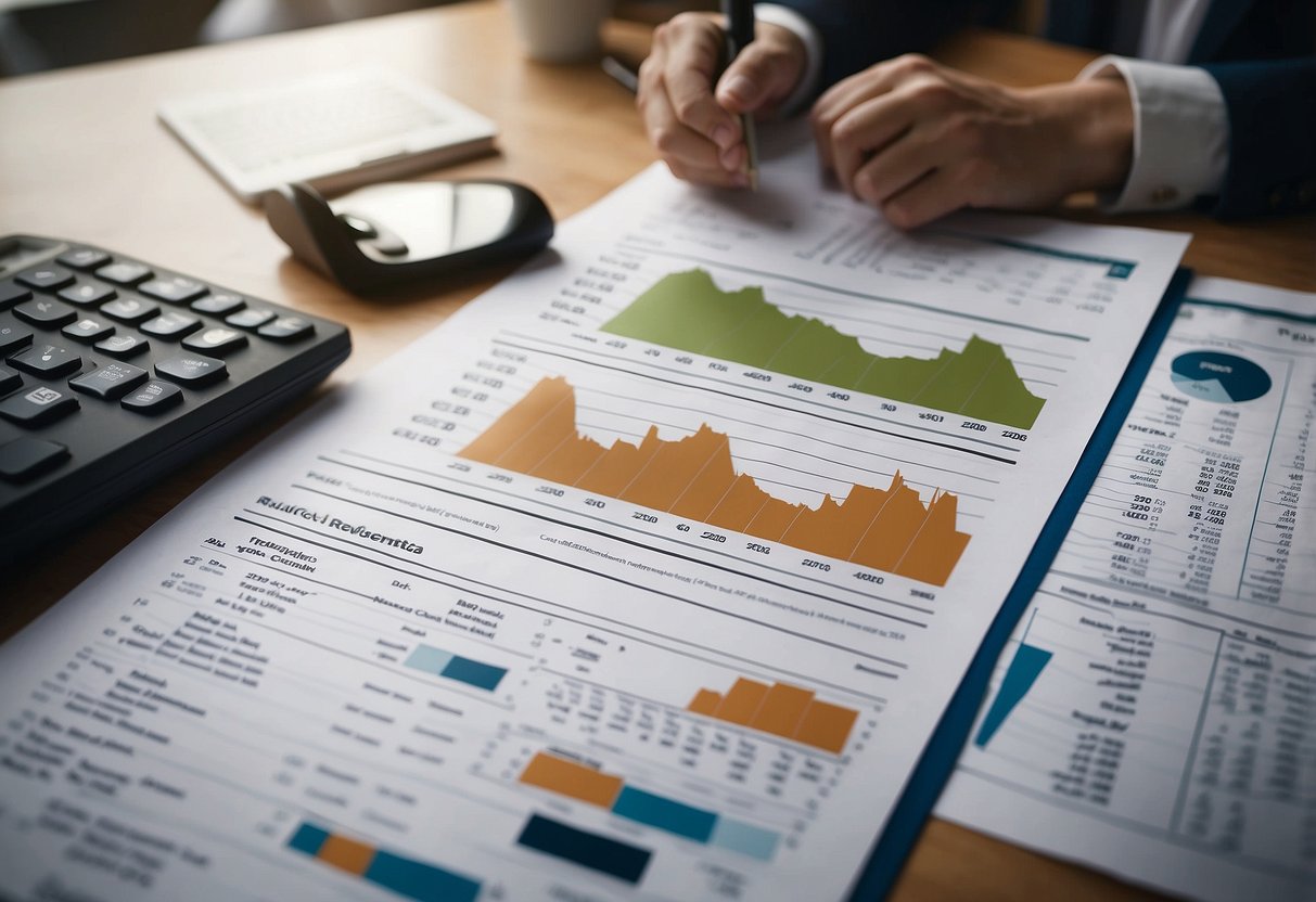 A group of financial assets, such as stocks and bonds, organized into a fund. Charts and graphs illustrate the fund's performance over time