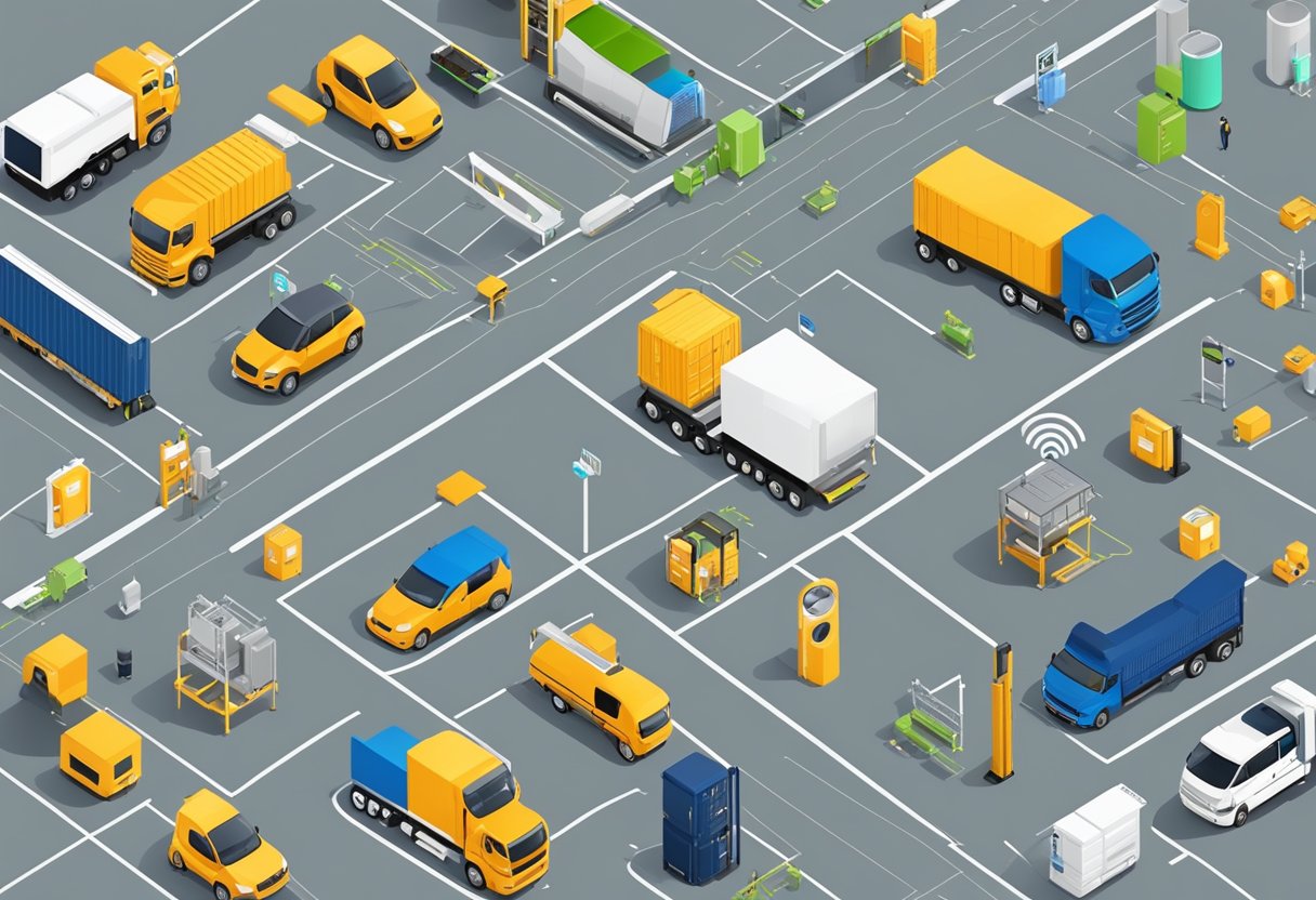 Various technologies, such as RFID and GPS, used to track and manage assets. Devices and sensors attached to equipment and inventory for real-time monitoring