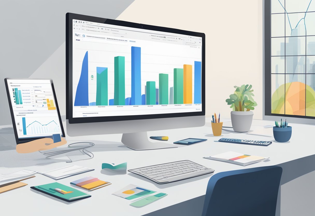 A computer screen displaying Coursera's finance courses with charts and graphs