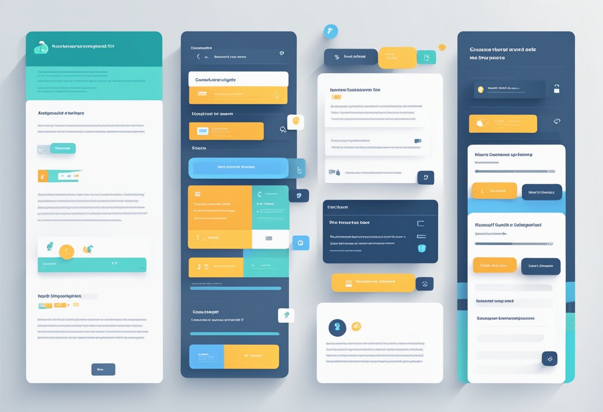 A well-designed FAQ page with a clean layout, clear headings, and a search bar. The page features a mix of text and icons for a user-friendly experience