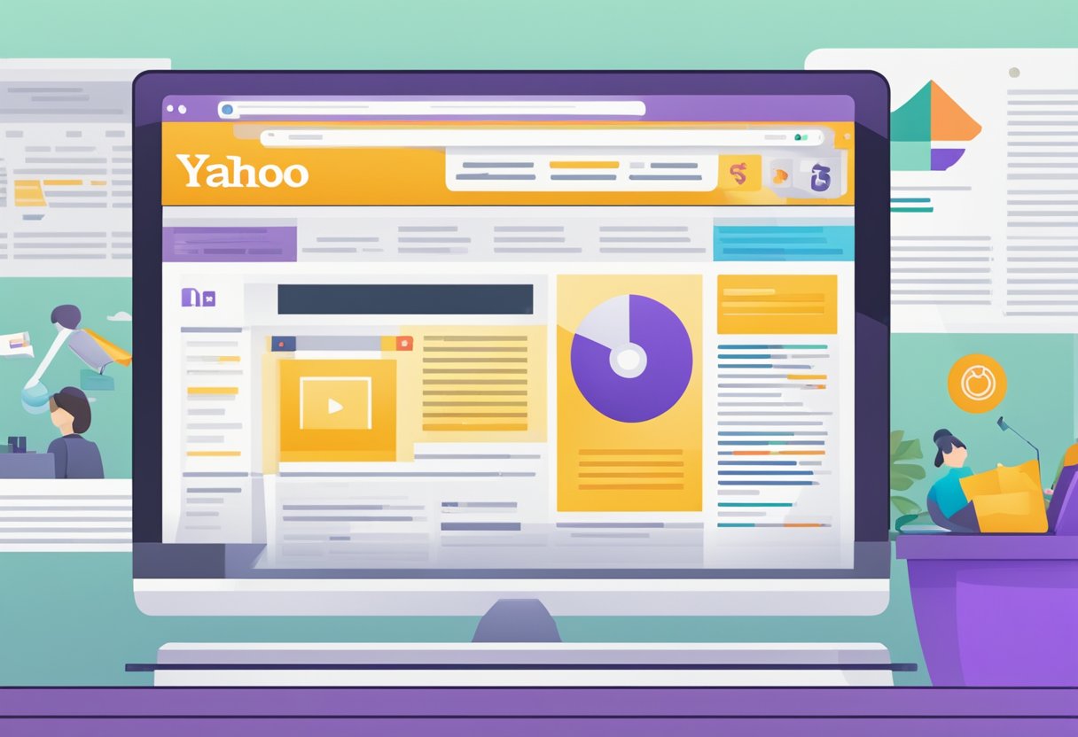 A computer screen displaying the Yahoo Singapore homepage with a clean and modern design, featuring various news articles and a search bar
