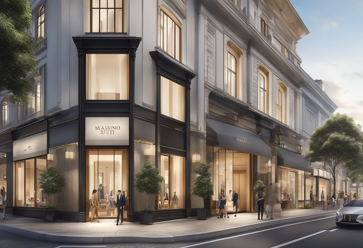 The Massimo Dutti Collection storefront in Singapore, with elegant displays and modern architecture