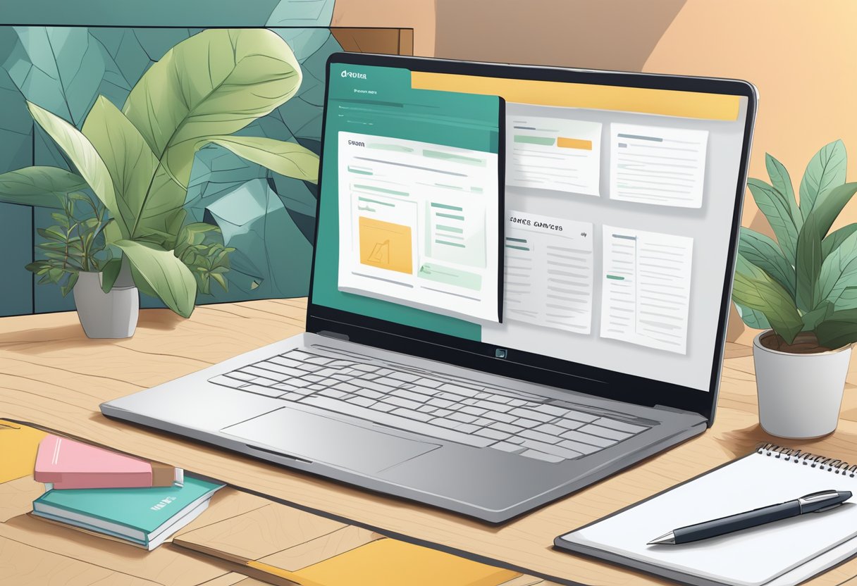 A laptop open to Airbnb Singapore homepage, with a notepad and pen for jotting down booking tips and best practices