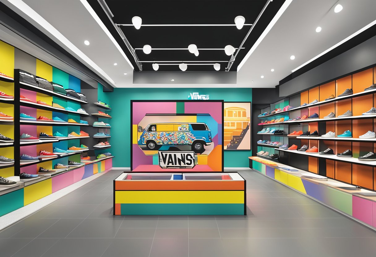 Vans store in Singapore with colorful displays and iconic logo