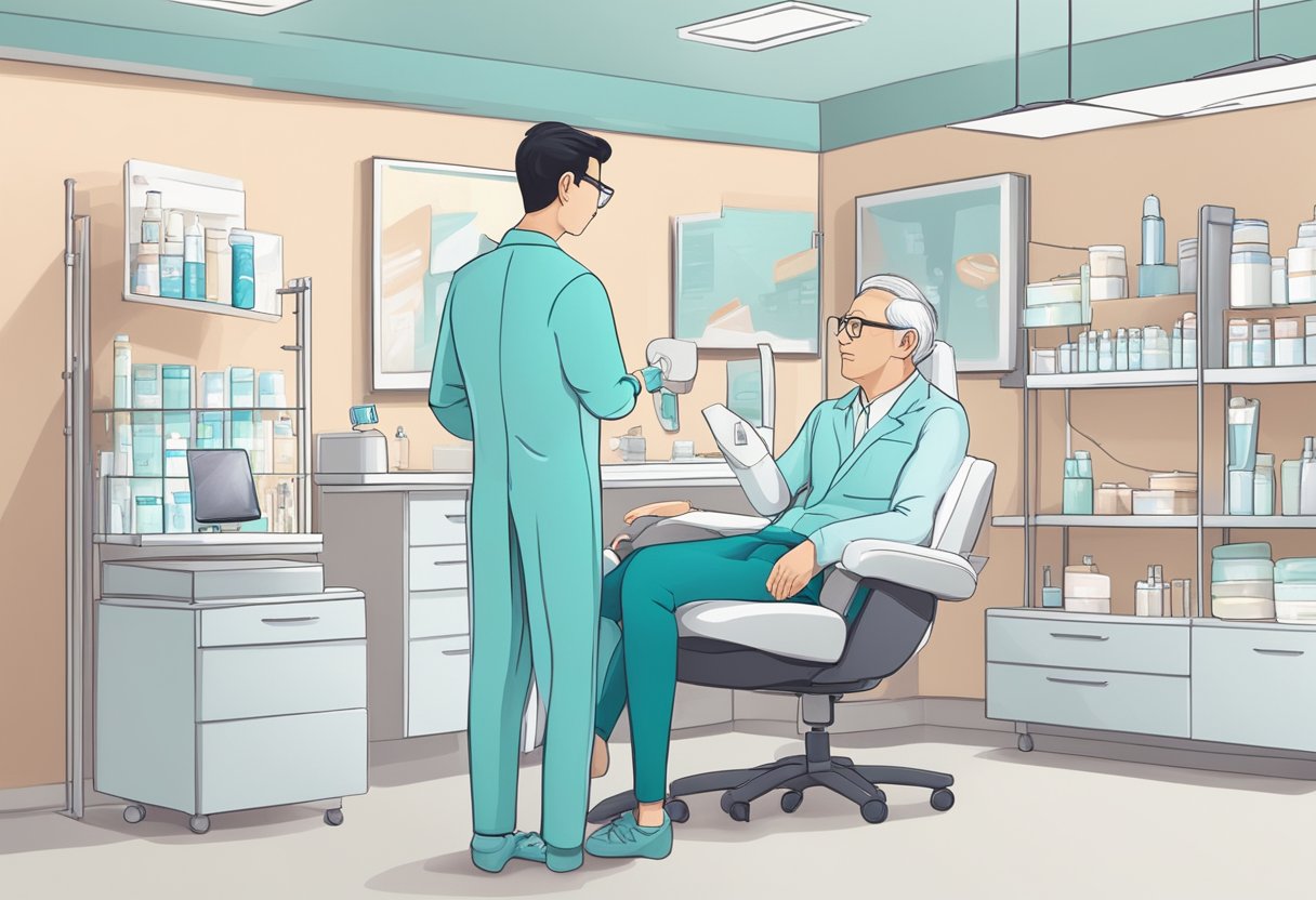 A dermatologist in Singapore answers common questions in a modern clinic setting