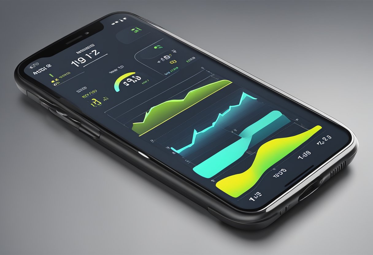 A sleek wearable device tracks athlete's performance and health metrics during sports activities