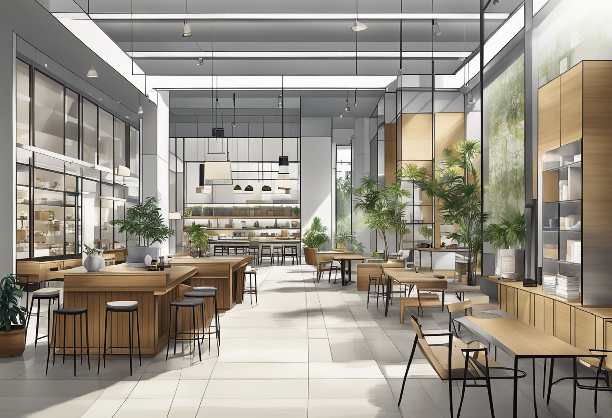 Crate & Barrel's store in Singapore, featuring modern furniture and home decor, with a sleek and inviting interior design