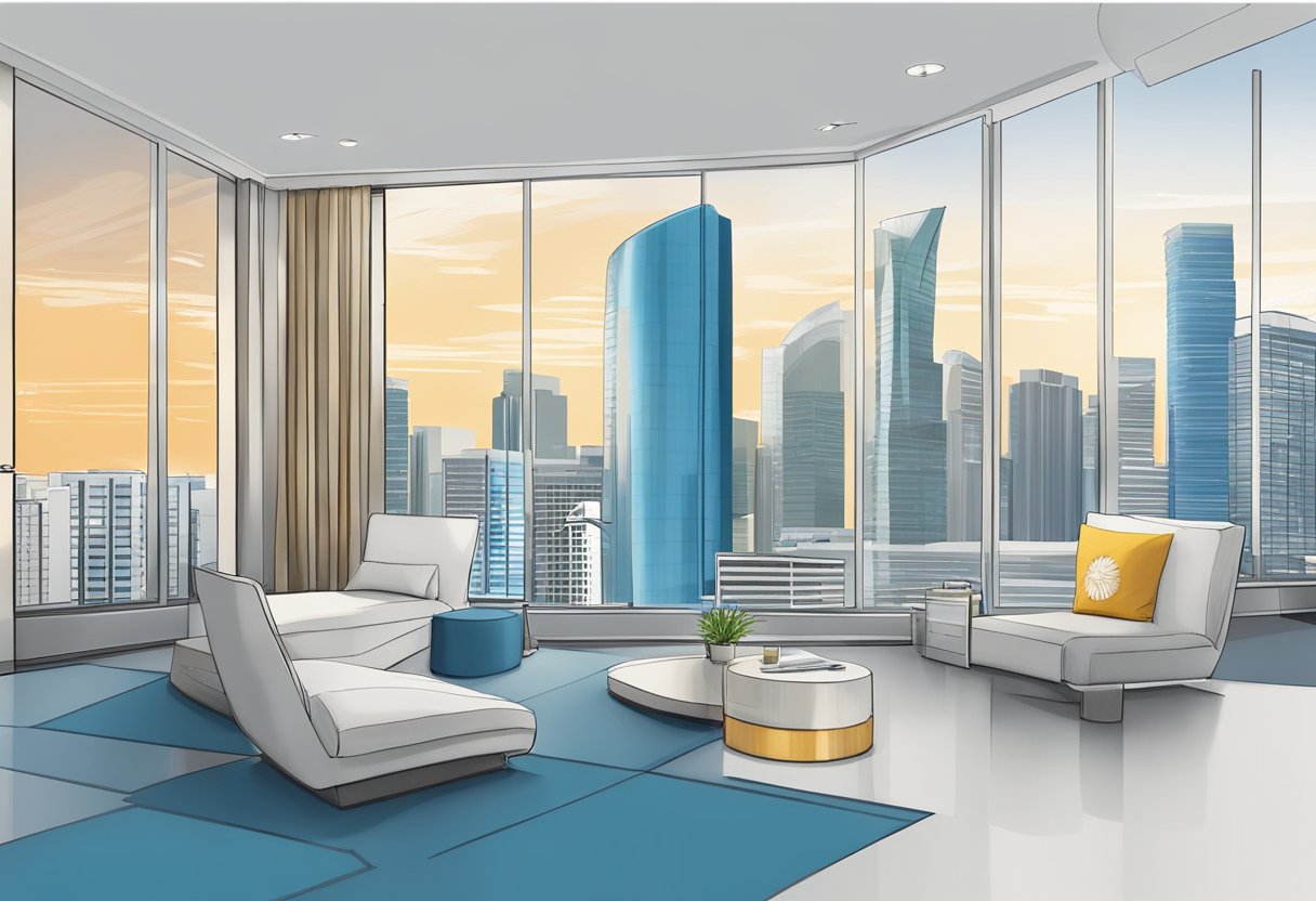The ibis budget Singapore Pearl hotel stands tall against the city skyline, its modern architecture and sleek design drawing the eye