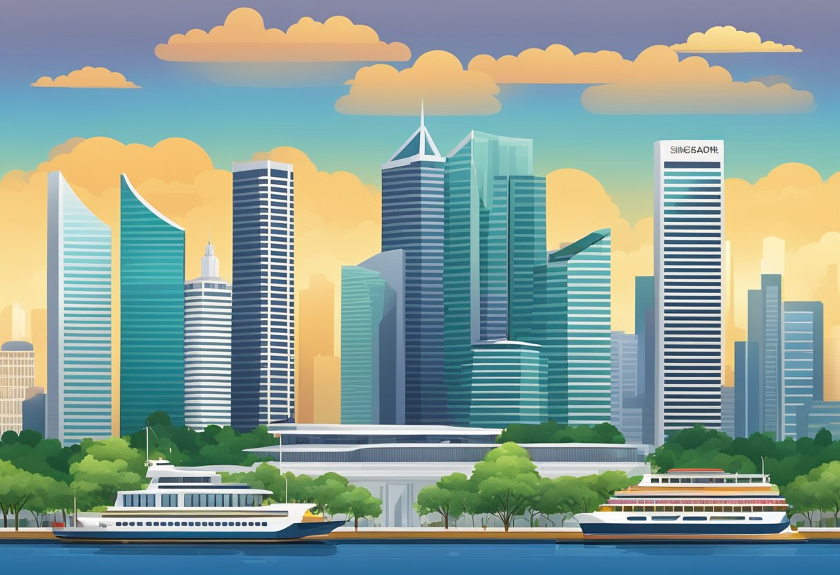 The iconic skyline of Singapore, with the towering skyscrapers of the Central Business District (CBD) dominating the cityscape
