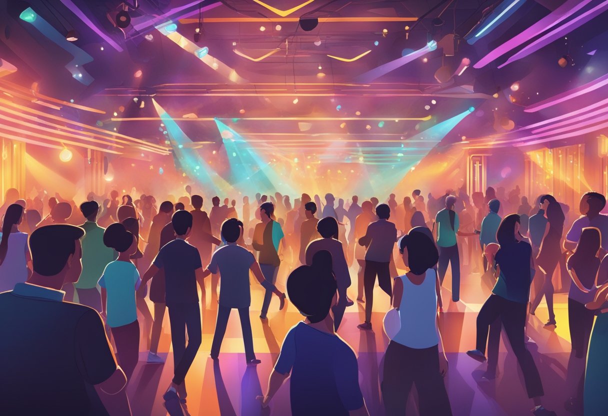 Crowded dance floors, pulsing lights, and vibrant music fill the top clubs in Singapore. People mingle and dance, creating an electric atmosphere