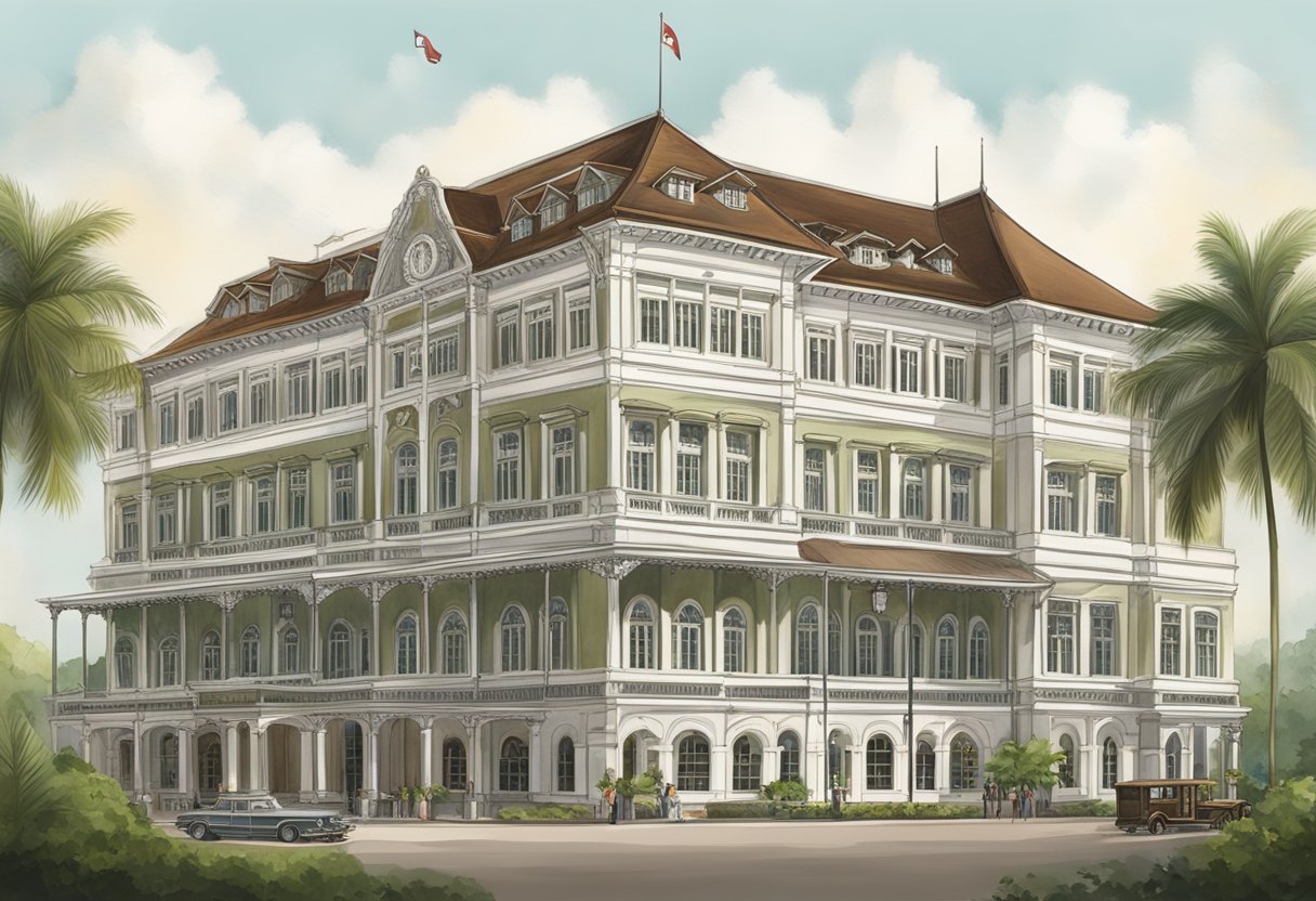 The iconic Raffles Hotel in Singapore undergoes historical restoration, preserving its significance