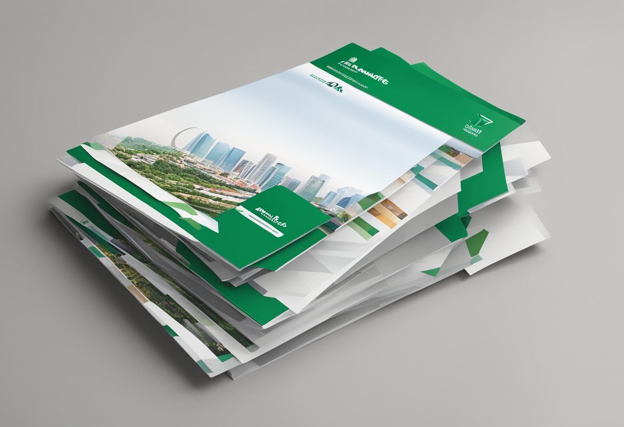 A stack of FAQ brochures with the Manulife Singapore logo displayed prominently