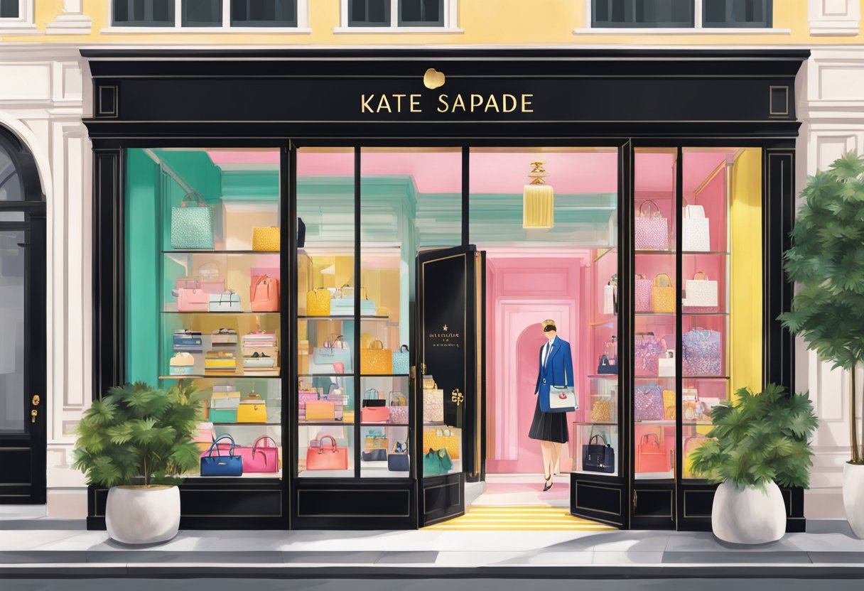 The iconic Kate Spade New York storefront in Singapore, with vibrant colors and stylish window displays