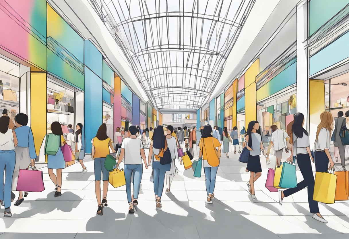 The Zara outlets in Singapore bustle with shoppers and colorful displays