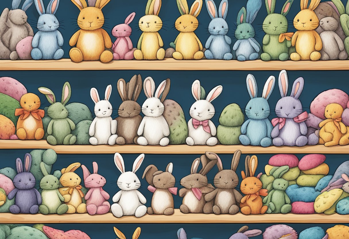 A colorful array of Jellycat plush toys fills the shelves, with soft bunnies, quirky animals, and whimsical creatures waiting to be discovered