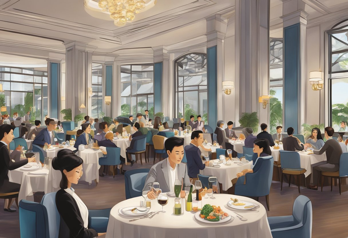 A bustling dining and leisure scene at Intercontinental Singapore Robertson