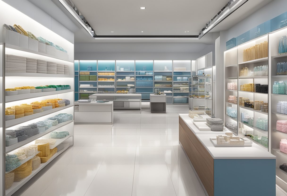 A wide array of Nitori Singapore's products displayed in a spacious, well-lit showroom with clean, modern design and organized sections
