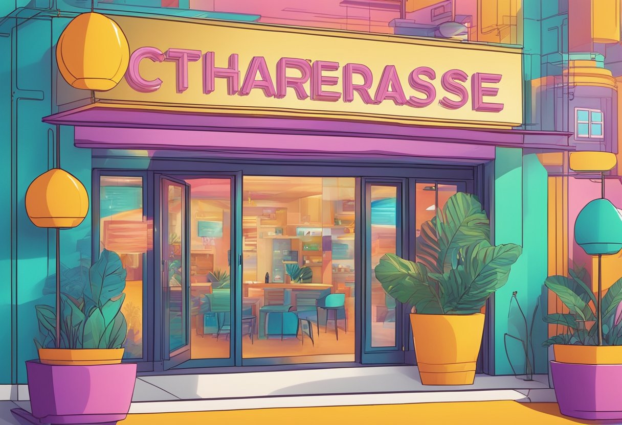 A colorful display of Chateraise Singapore's Frequently Asked Questions sign with vibrant background